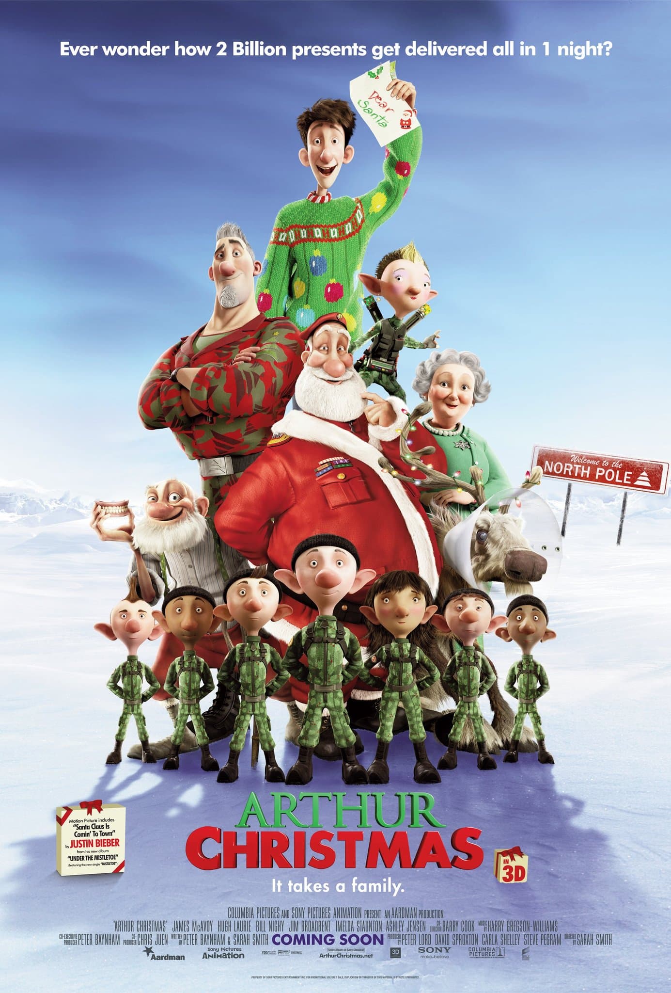 Sony Arthur Christmas poster